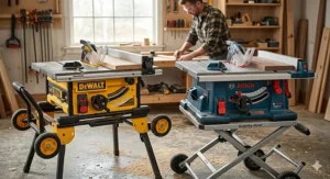 dewalt-vs-bosch-table-saw-fence-comparison