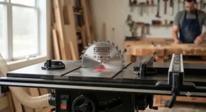 Forrest Woodworker II installed on a professional cabinet saw.