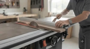 Making a smooth, straight rip cut using a professional table saw fence upgrade kit for cabinet saws