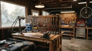 Workshop overview highlighting magnetic featherboard vs clamp on featherboard placement options.