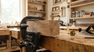 How an anti kickback device for ripping hardwood prevents blade binding during deep cuts.