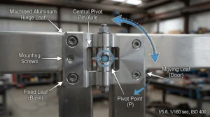 Diagram showing the movement range of anti kickback pawls for table saw mechanisms.