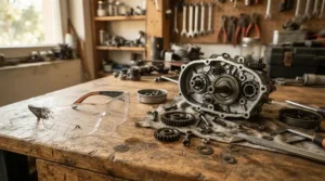 Upgrading safety features with a riving knife system for contractor table saw